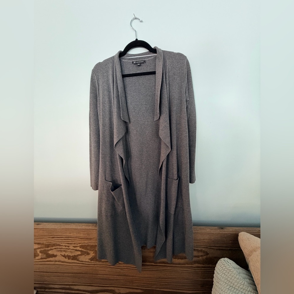 INC International Concepts Grey Drape Cardigan